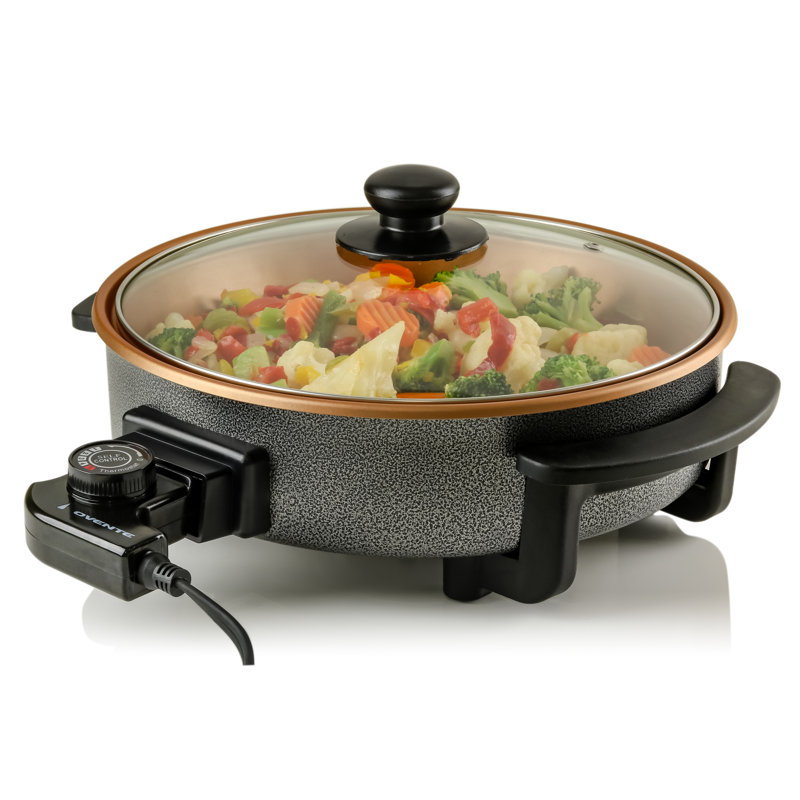 Ovente Electric Skillet 11" NonStick Electric Skillet with Glass Lid